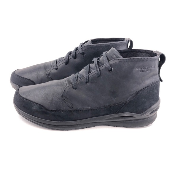 New Balance 3020 Black Leather Athletic Chukka Boots 14 EE main image 4